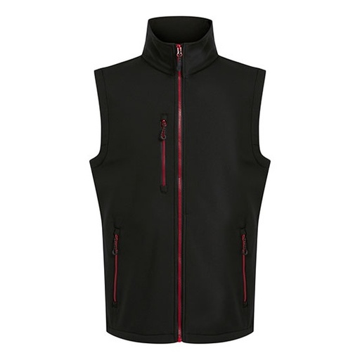 Bezrękawnik Softshell RG915 - Black & Classic Red