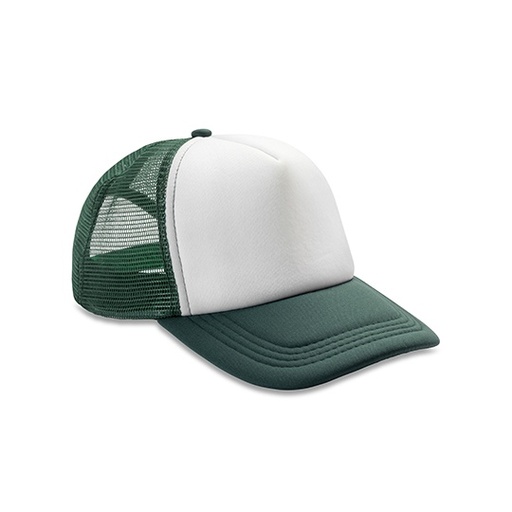 Czapka Truckerka 5-panelowa z Siatka RH089 - Bottle & White