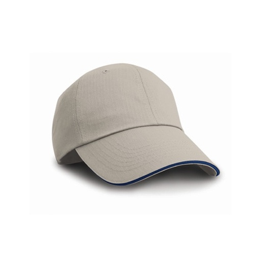Czapka 6-panelowa jodelkowa bawełniana RH38 - Tan & Navy