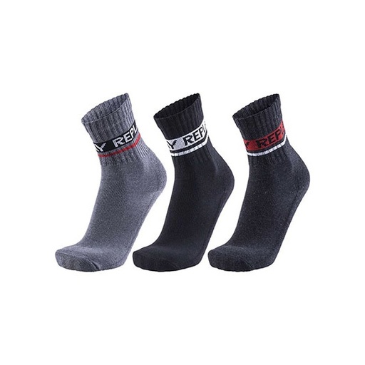 Skarpety tenisowe RP100634 - Grey Melange & Black & Anthracite