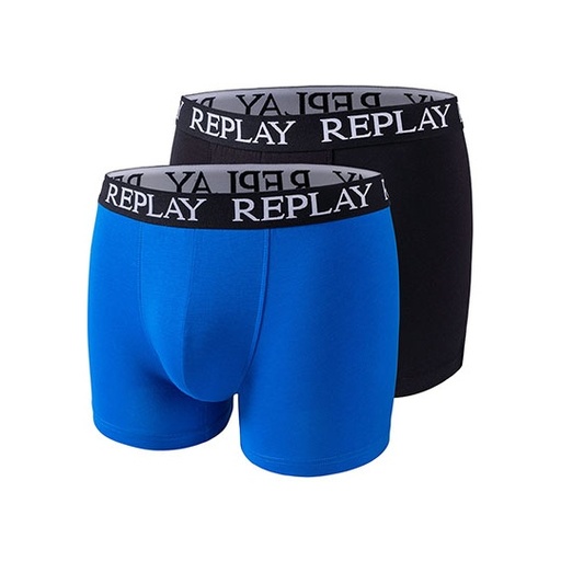 Bokserki męskie slim fit RP101005 - Turquoise & Black