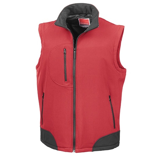 Kamizelka Klasyczna Softshell Wiatroszczelna Wodoodporna RT123 - Red & Black