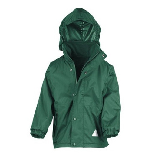 Kurtka Mlodziezowa Wodoodporna Z Recyklingu RT160Y - Bottle Green & Bottle Green