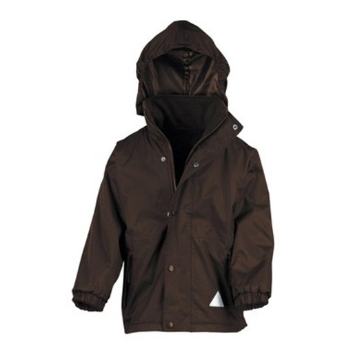 Kurtka Mlodziezowa Wodoodporna Z Recyklingu RT160Y - Brown & Brown