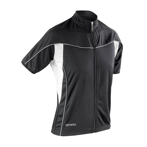 Koszulka Rowerowa Damska Slim Odprowadzajaca Wilgoc RT188F - Black & White