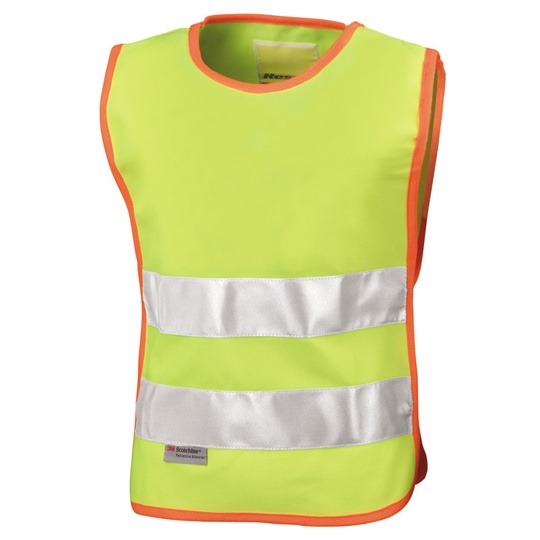 Dziecięca Kamizelka Odblaskowa z Regulacją - Fluorescent Yellow