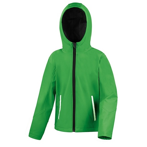 Kurtka Dziecieca Softshell Oddychajaca RT224J - Vivid Green & Black