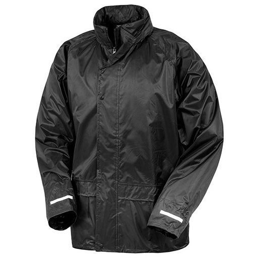 Kurtka przeciwdeszczowa z kapturem RT227 - Black