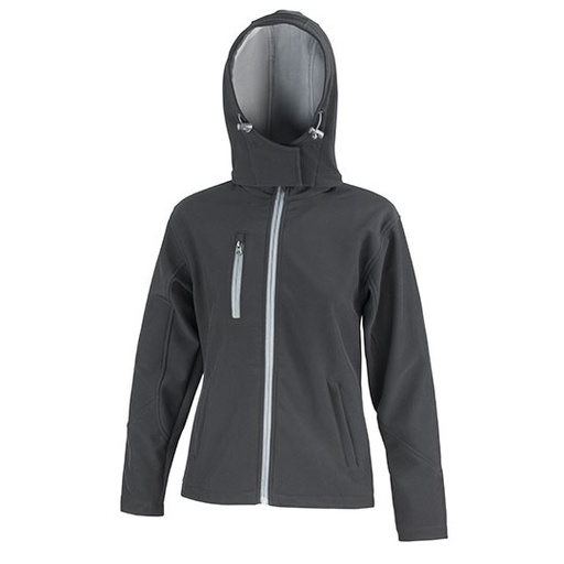 Damska kurtka softshell slim RT230F - Black & Grey