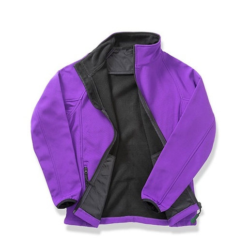 Kurtka Męska Klasyczna Softshell Wodoodporna RT231 - Purple & Black
