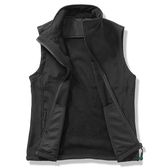 Bezrekawnik Damski Dopasowany Softshell Wodoodporny Oddychajacy RT232F - Black & Black