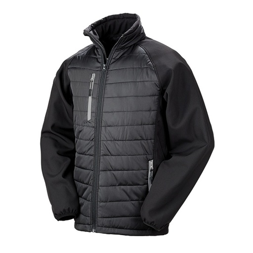 Kurtka Softshell z Ociepleniem RT237 - Black & Grey
