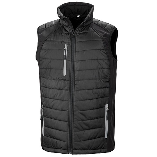 Kamizelka Softshell pikowana RT238 - Black & Grey
