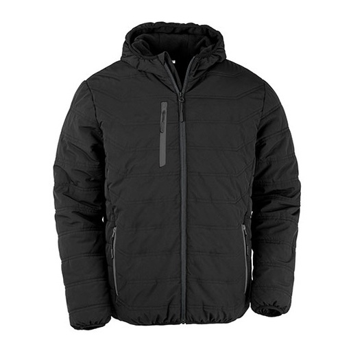 Kurtka Pikowana Zimowa Recykling RT240 - Black & Black