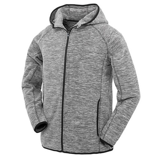 Męska bluza z kapturem RT245M - Marl Grey & Black