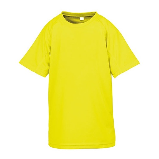 Koszulka Dziecieca Oddychajaca Poliestrowa RT287J - Fluorescent Yellow