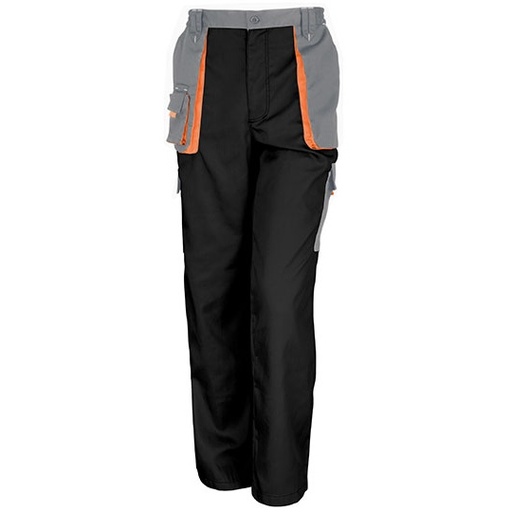 Spodnie klasyczne RT318 - Black & Grey & Orange