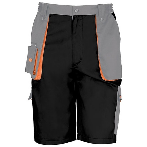 Szorty klasyczne RT319 - Black & Grey & Orange