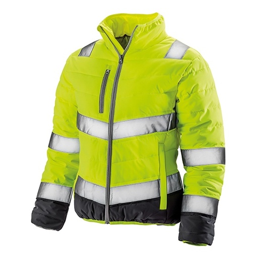 Kurtka Damska Ochronna Hi-Vis Wodoodporna RT325F - Fluorescent Yellow & Grey