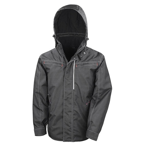 Kurtka z Odpinanym Kapturem RT326 - Black