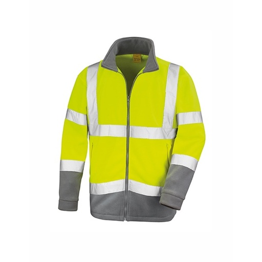 Kurtka Mikropolarowa Hi-Vis RT329 - Fluorescent Yellow & Workguard Grey