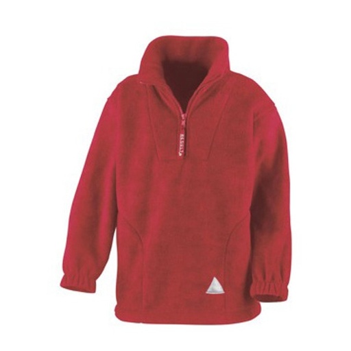 Bluza Klasyczna Polarowa z Zamkiem 1 4 RT33Y - Red