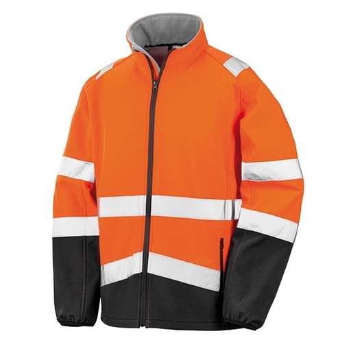 Kurtka Softshell Odblaskowa RT450 - Fluorescent Orange & Black