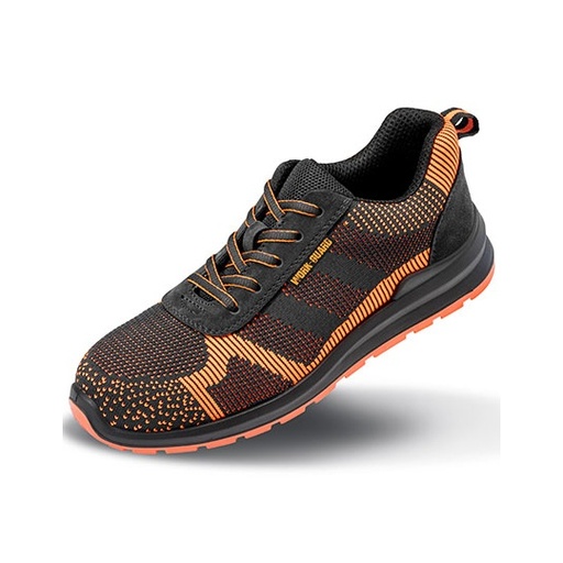 Buty Ochronne Unisex Oddychające ze Stalowym Noskiem RT457X - Black & Orange