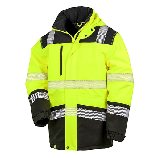 Kurtka Softshell Wodoodporna Odblaskowa RT475 - Fluorescent Yellow & Black