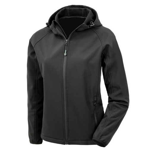 Damska kurtka softshell 3-warstwowa z kapturem RT911F - Black
