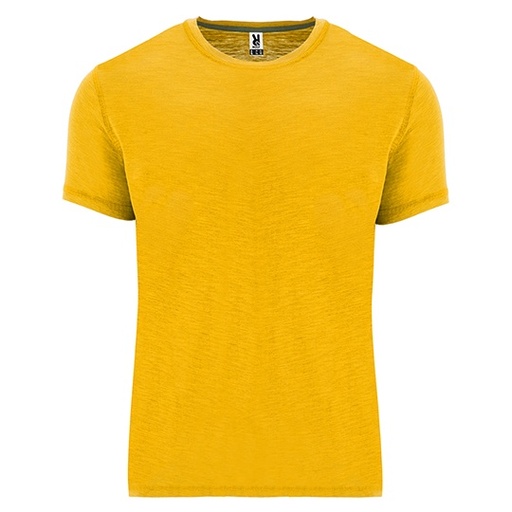 T-Shirt Klasyczny Bawelniany z Przedluzonym Tylem RY0396 - Mustard 30