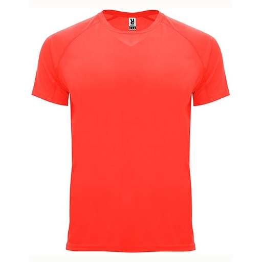 Funkcyjny T-shirt męski z raglanowym rękawem RY0407 - Fluor Coral 234