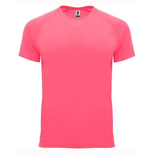 Funkcyjny T-shirt męski z raglanowym rękawem RY0407 - Fluor Pink Lady 125