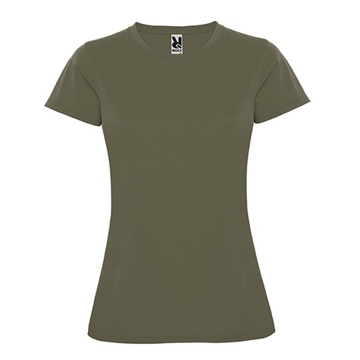 Damski t-shirt funkcyjny slim RY0423 - Army Green 15