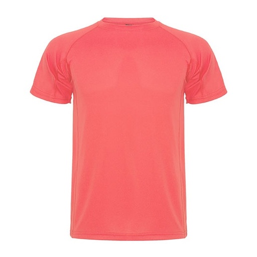 Męski t-shirt funkcyjny raglanowy RY0425 - Fluor Coral