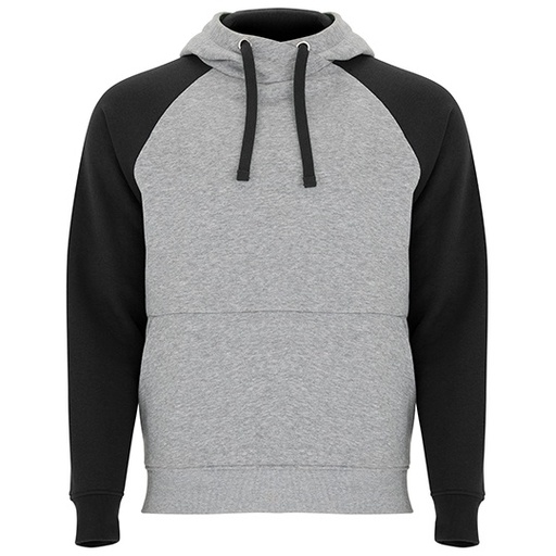 Bluza unisex z kapturem RY1058 - Heather Grey 58 & Black 02