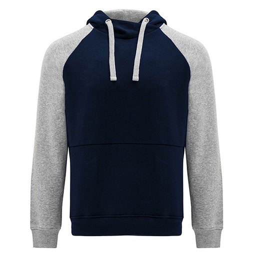 Bluza Unisex Z Kapturem Raglanowa Czesana RY1058 - Navy Blue 55 & Heather Grey 58