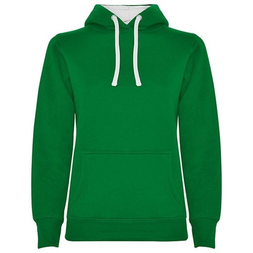 Bluza Damska Dopasowana Z Czesana Podszewka RY1068 - Kelly Green 20 & White 01