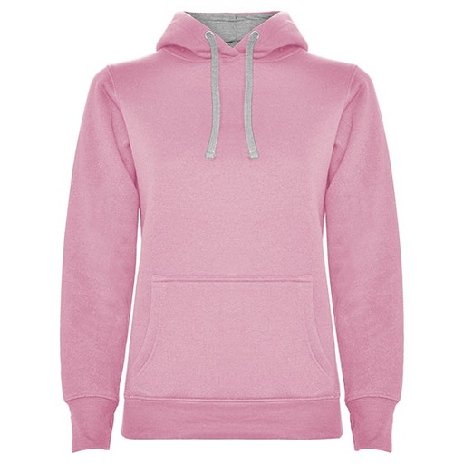 Damska bluza z kapturem Slim RY1068 - Light Pink 48 & Heather Grey 58