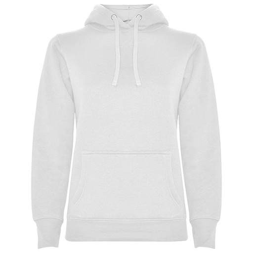 Damska bluza z kapturem Slim z otworami na kciuki RY1068 - White 01