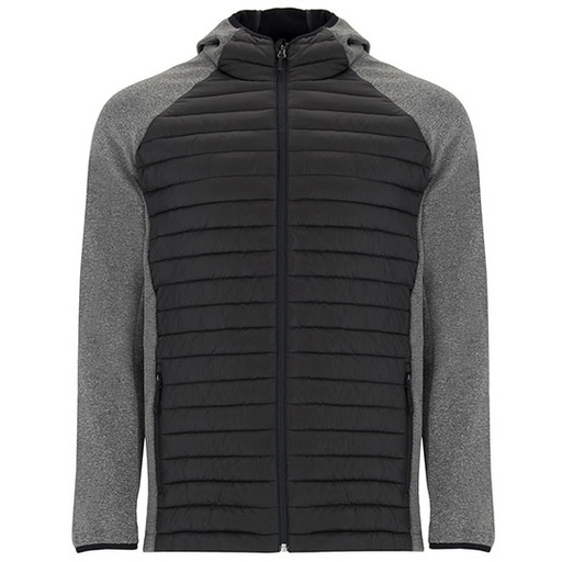 Kurtka Meska Slim Pikowana z Kapturem RY1120 - Black 02 & Black Melange 243