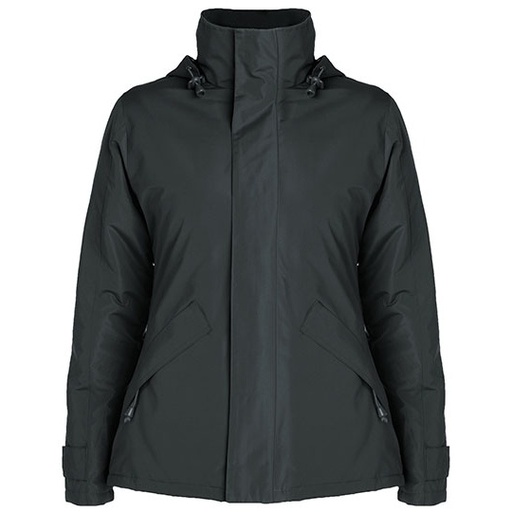 Damska kurtka parka slim RY5078 - Dark Lead 46