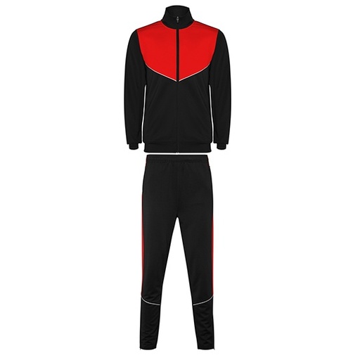 Dres dziecięcy sportowy slim z zamkami RY6402K - Black 02 & Red 60