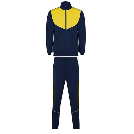 Dres dziecięcy sportowy slim z zamkami RY6402K - Navy Blue 55 & Yellow 03