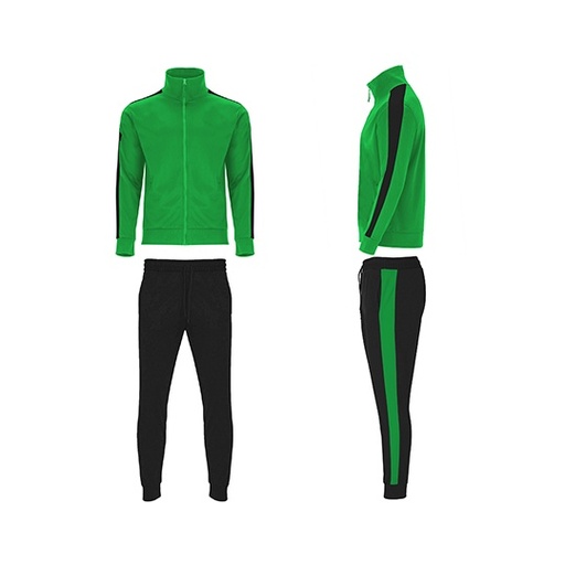 Dres Dzieciecy Poliestrowy z Paskami RY6410K - Fern Green 226 & Black 02