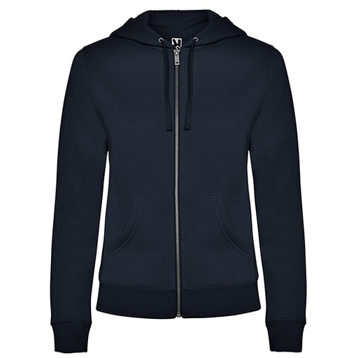 Damska bluza slim z kapturem i zamkiem RY6425 - Navy Blue 55