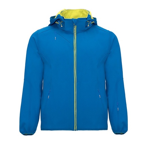 Kurtka softshellowa z kapturem RY6428 - Royal Blue 05 & Lime Punch 235