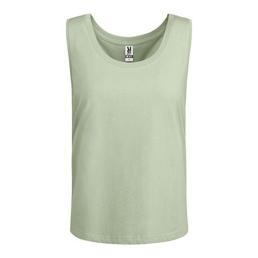 Top damski oversize bez rękawów RY6536 - Mist Green