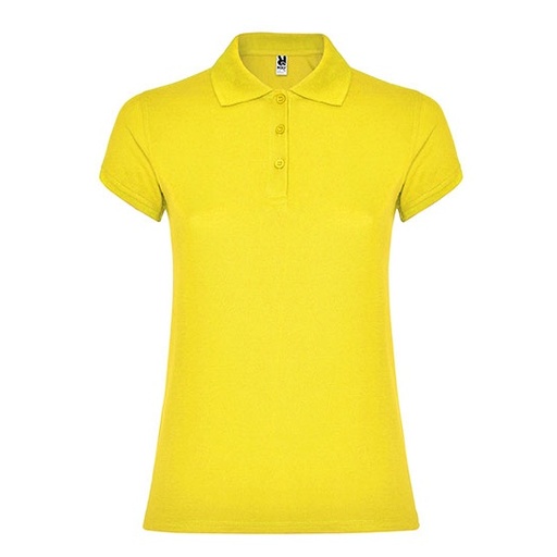 Damska koszulka polo slim RY6634 - Yellow 03