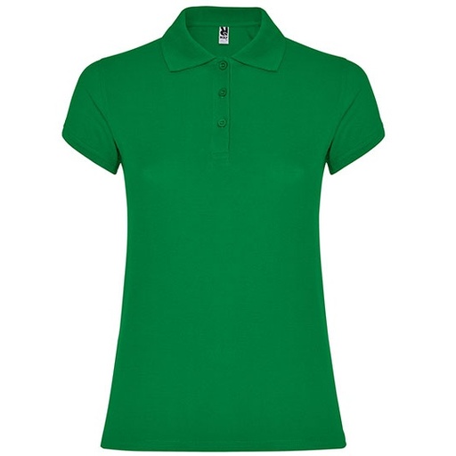 Damska koszulka polo slim RY6634 - Tropical Green